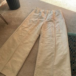 Ann Taylor size XL elastic, wide-leg lined khakis